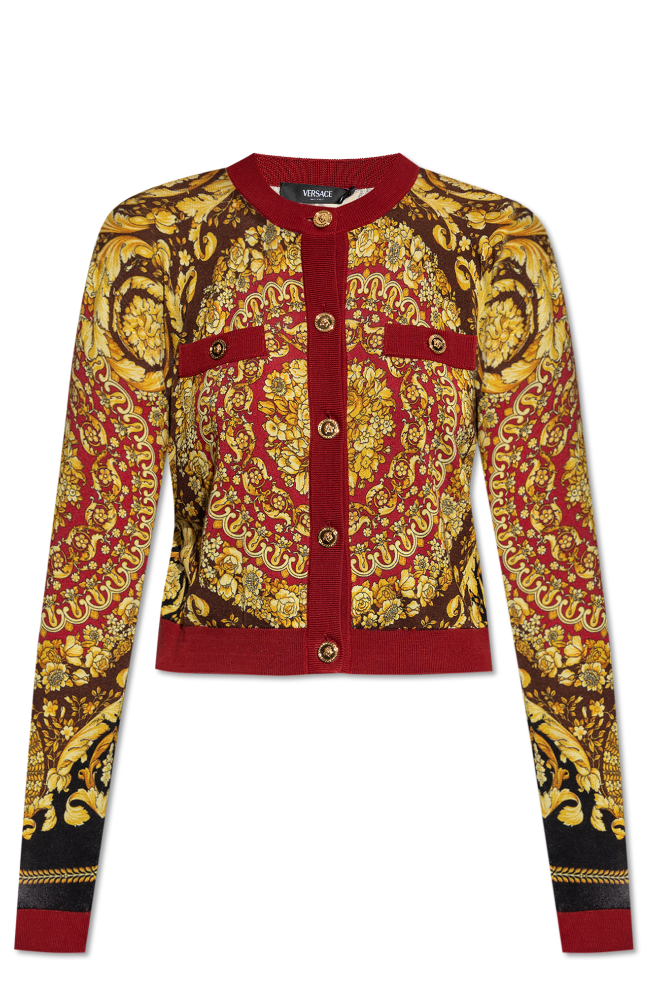 トップス vintage made in italyVERSACE cardigun ea Vintage Gianni Versace Womens Embroidered Cardigan Sweater